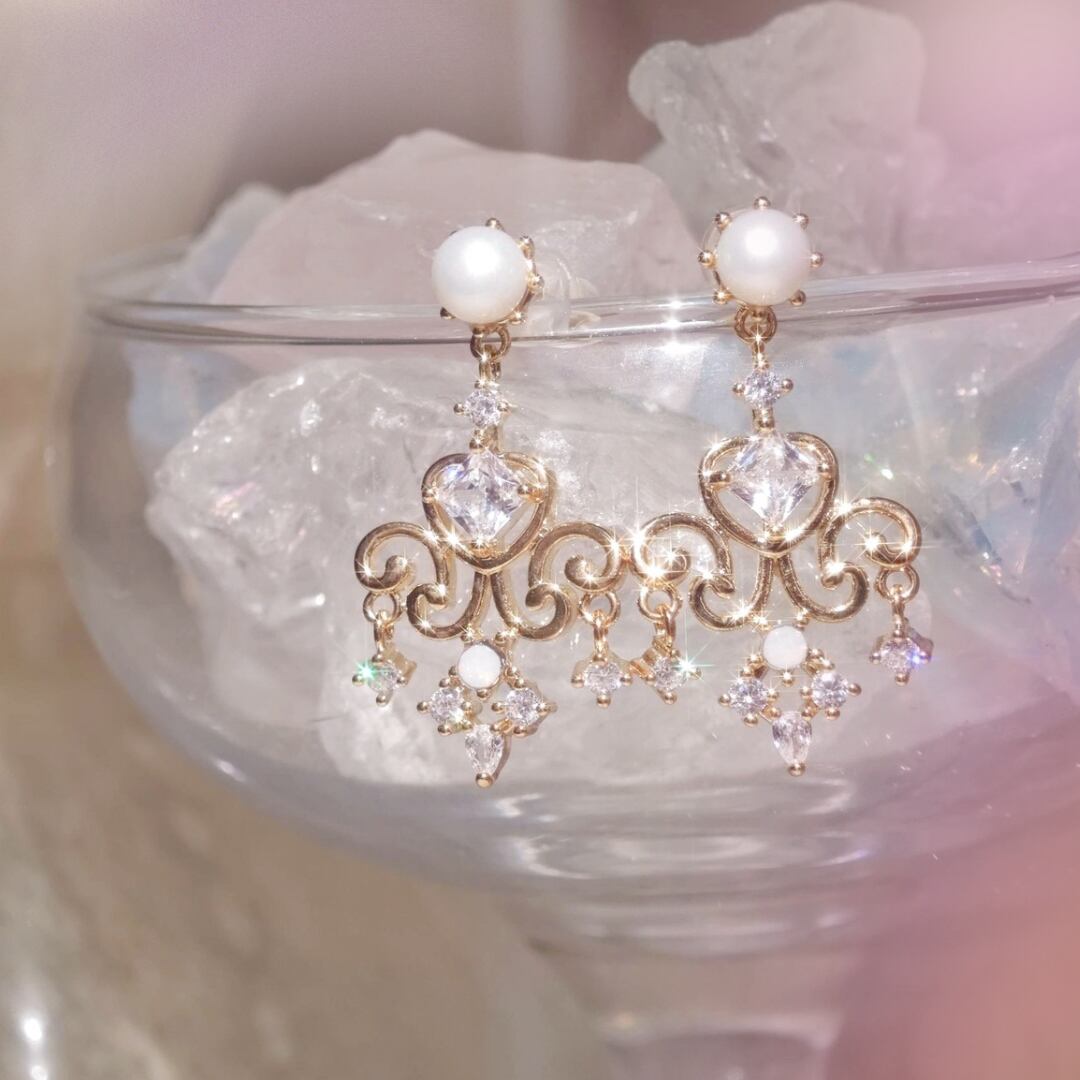 vintage chandelier ピアス/イヤリング