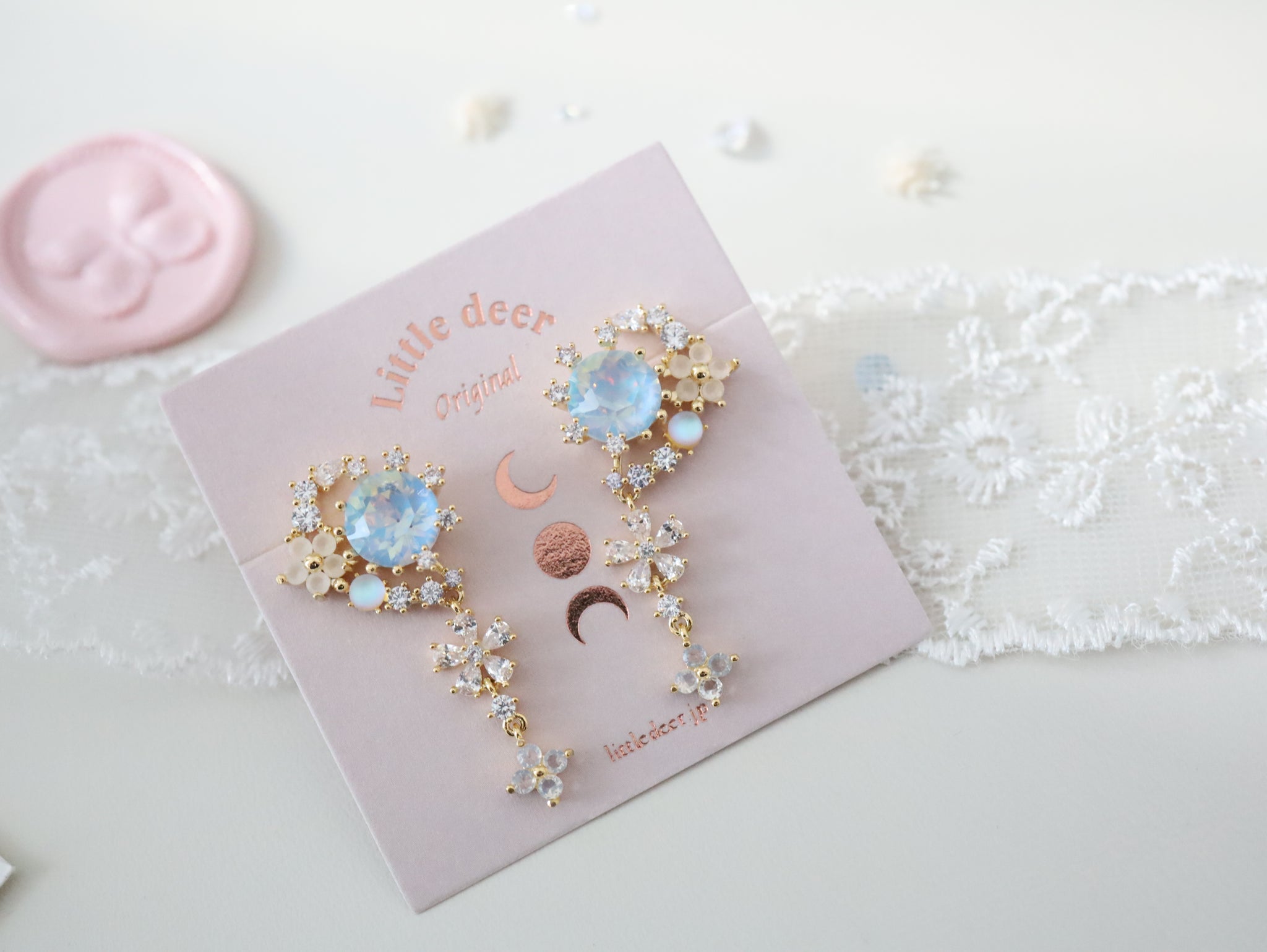 ♥人気再販♥ Moonlit Flower ピアス/イヤリング