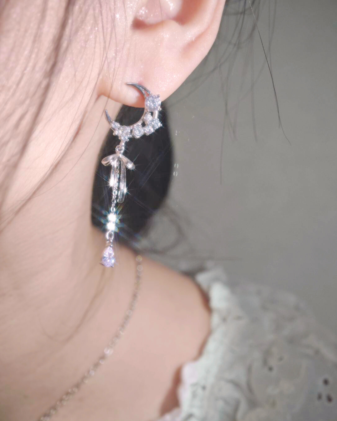 lunar ribbon ピアス