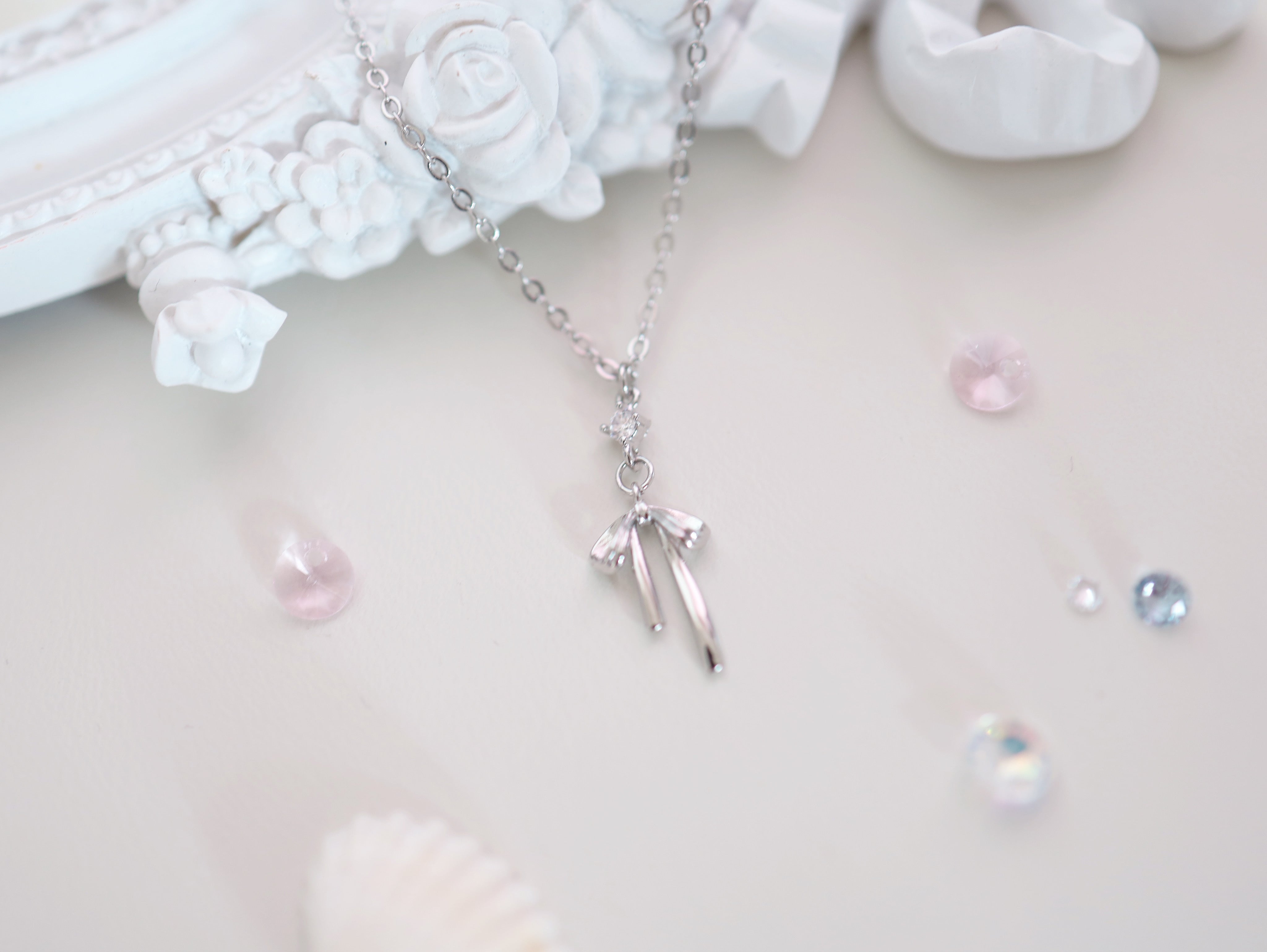 tiny ribbon ネックレス