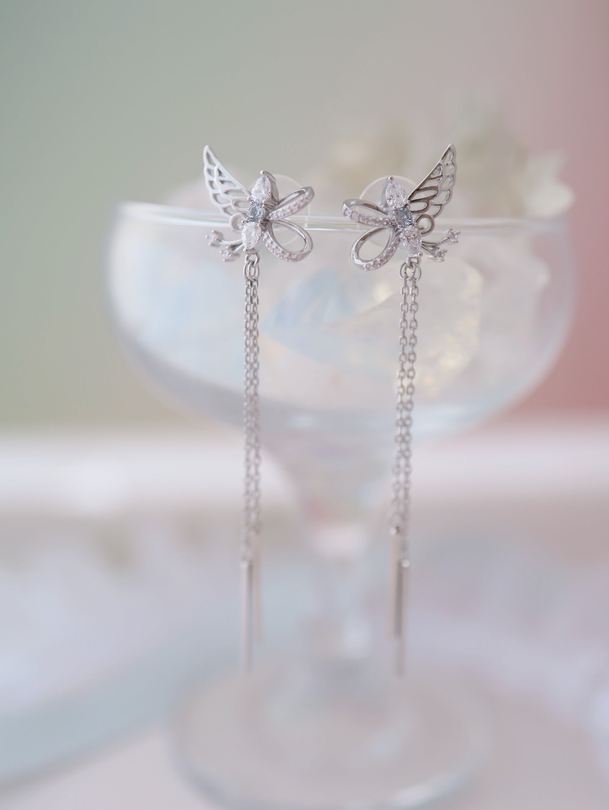 ♥人気再販♥ Wings of Blue Fairy ピアス