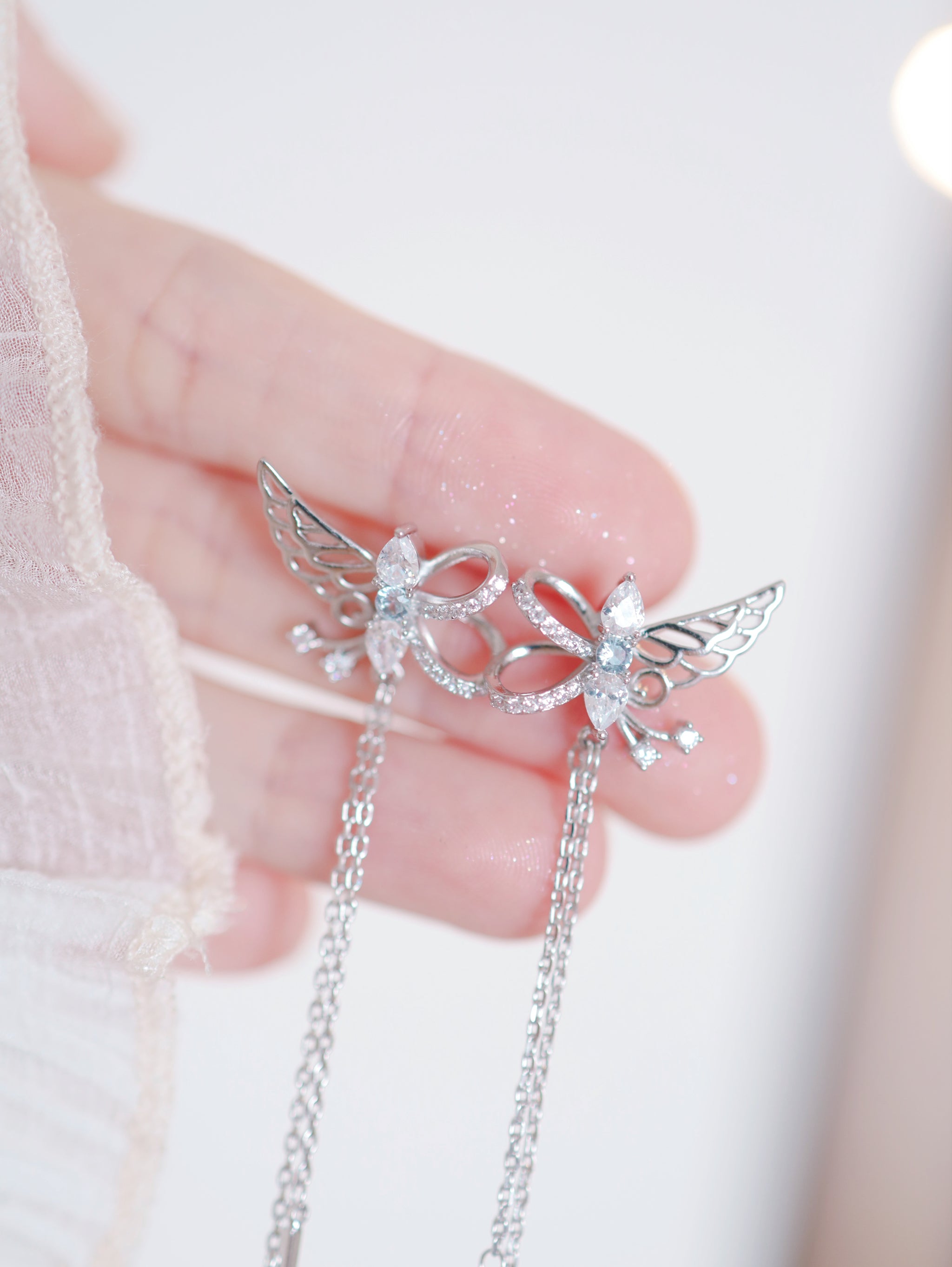 ♥人気再販♥ Wings of Blue Fairy ピアス