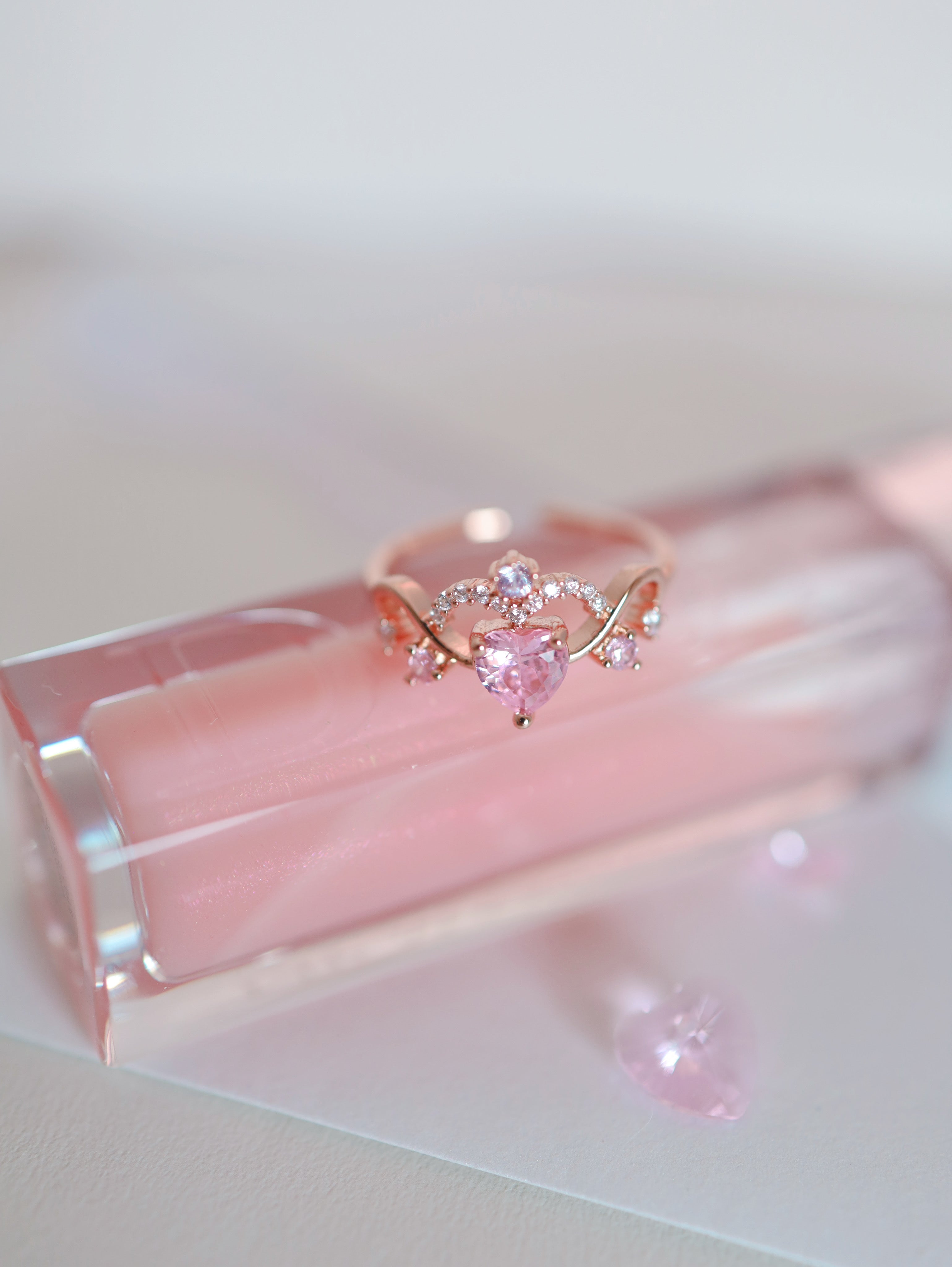♥人気再販♥ Sweet rosy heart リング