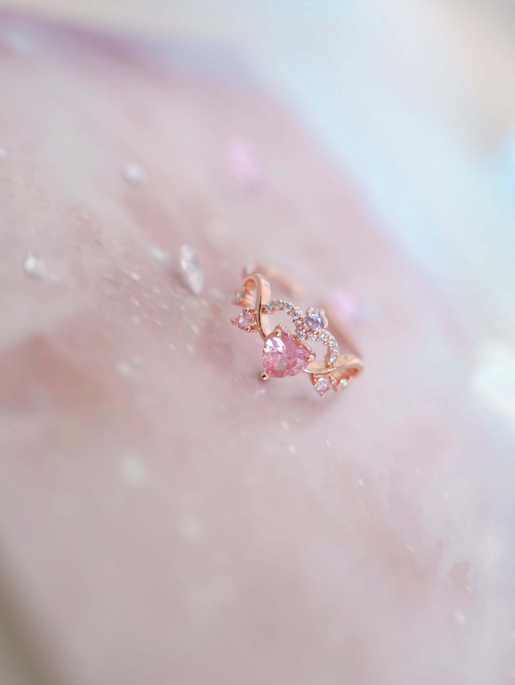♥人気再販♥ Sweet rosy heart リング