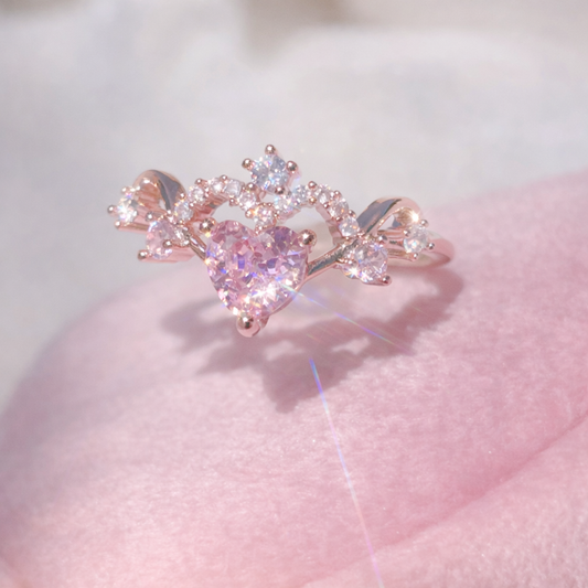 ♥人気再販♥ Sweet rosy heart リング