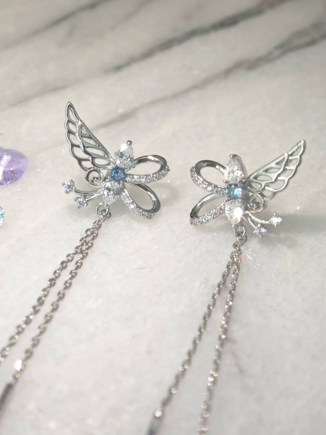 Wings of Blue Fairy ピアス/イヤリング