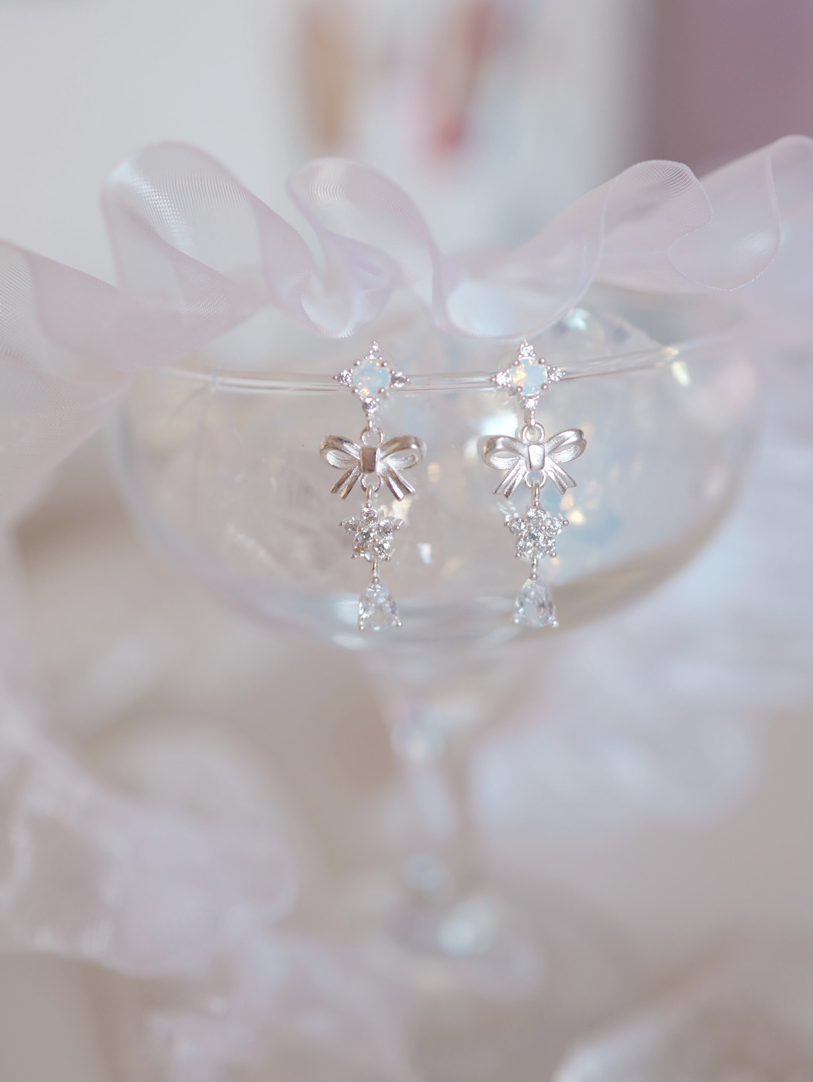 Silk Ribbon ピアス