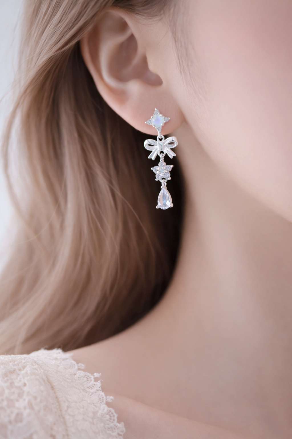 Silk Ribbon ピアス