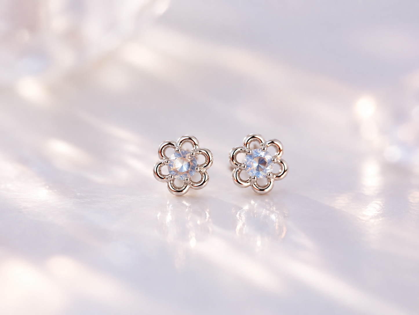 Promise Ribbon Crystal 2wayピアス/イヤリング