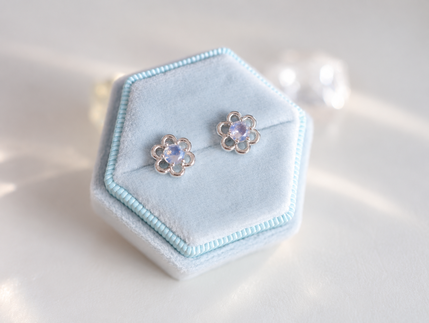 Promise Ribbon Crystal 2wayピアス/イヤリング