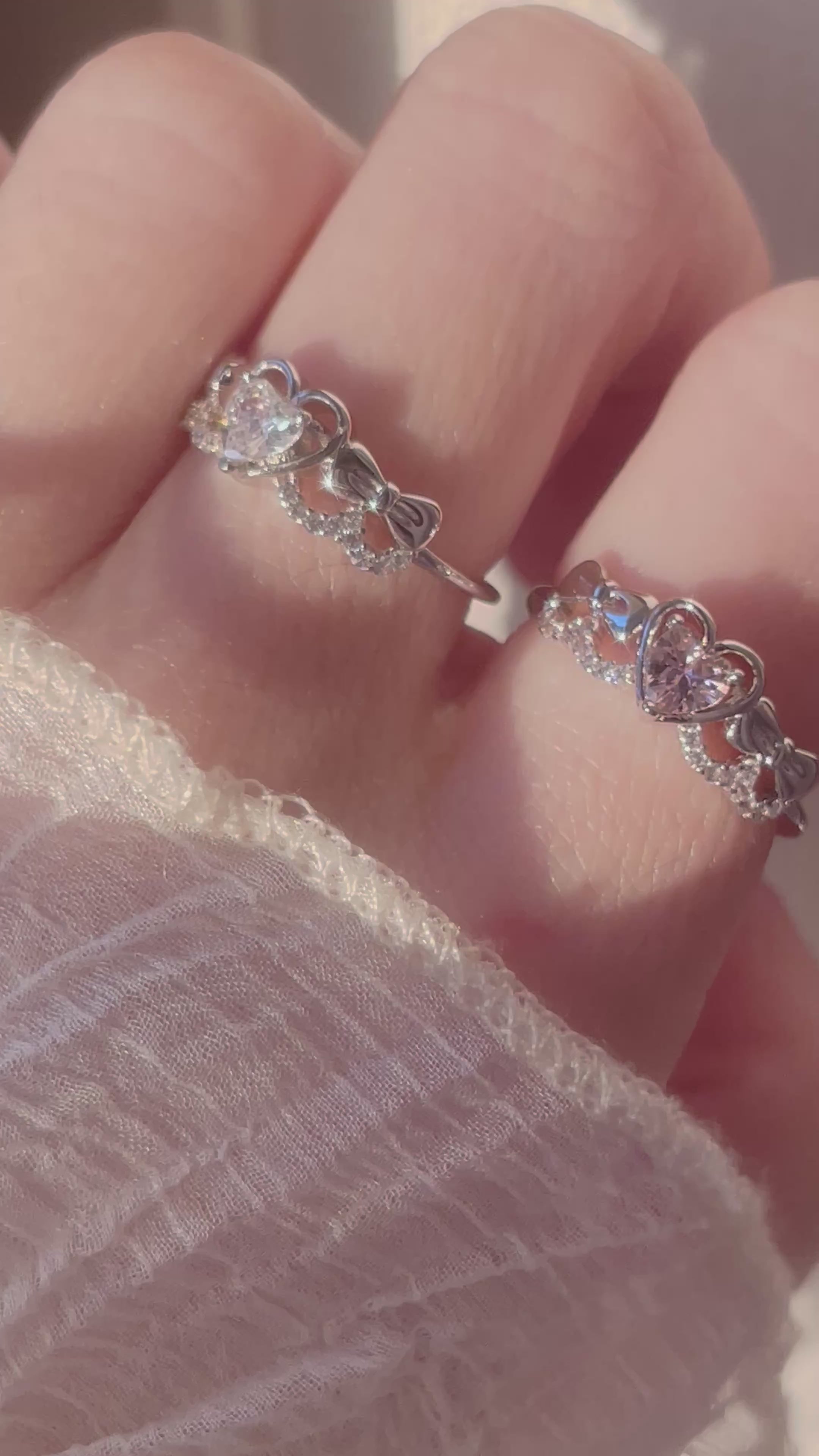 Promise Ribbon Heart リング